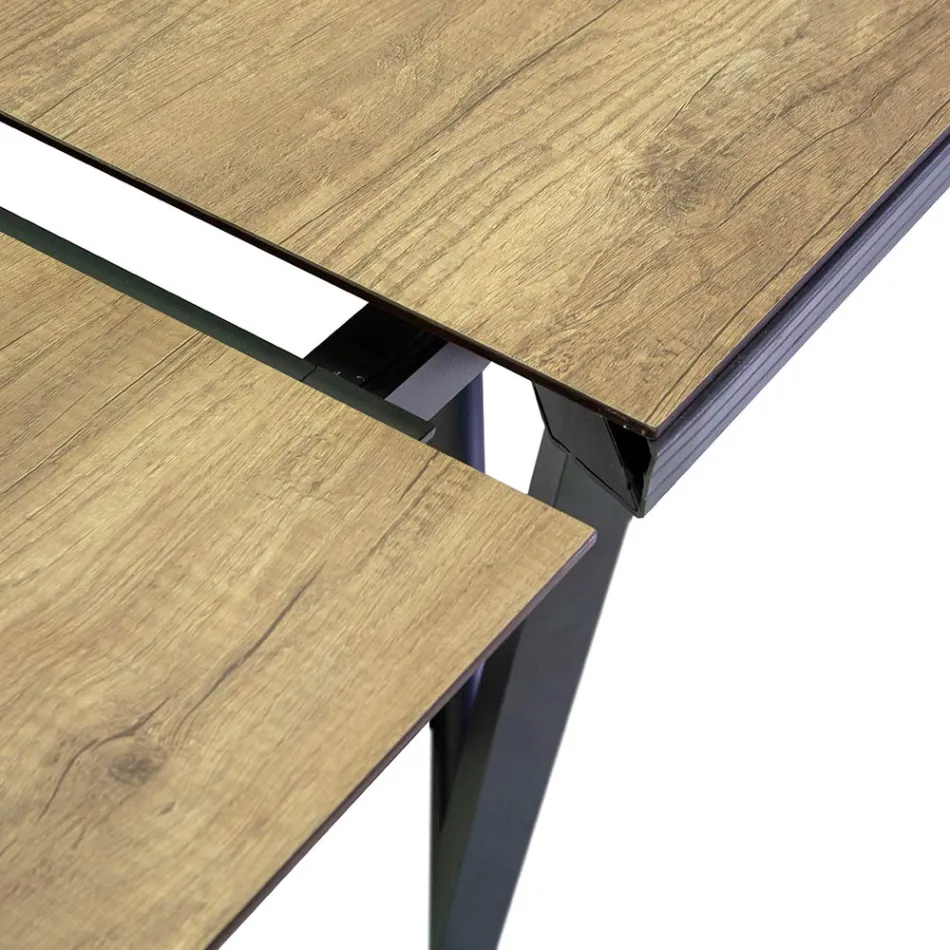 Table à rallonge 240 cm en aluminium avec plateau HPL - Righello Viadurini