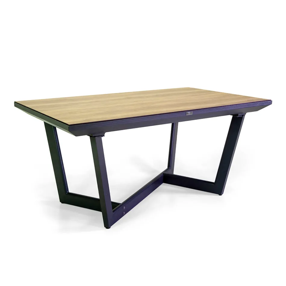 Table à rallonge 240 cm en aluminium avec plateau HPL - Righello Viadurini