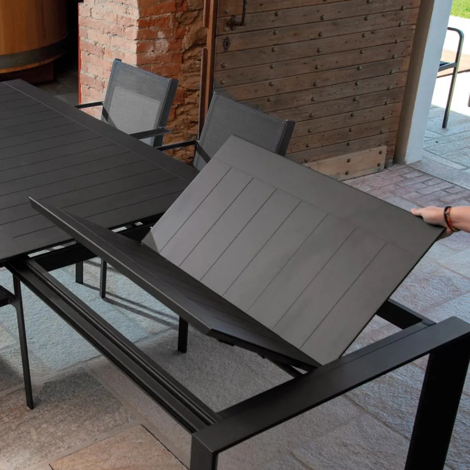Table extensible 240 cm en aluminium avec différentes finitions - Notebook Viadurini