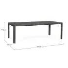 Table extensible jusqu'à 240 cm en aluminium thermolaqué - Peinture Viadurini