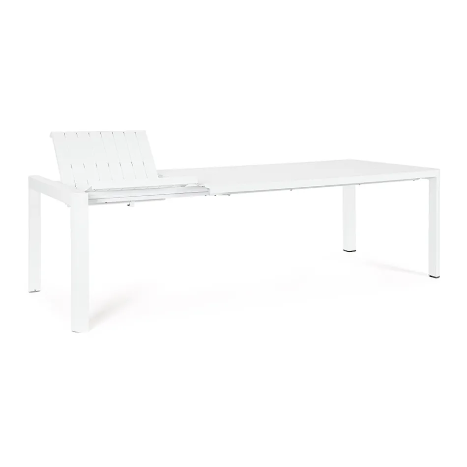 Table extensible jusqu'à 240 cm en aluminium thermolaqué - Peinture Viadurini
