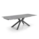 Table extensible jusqu'à 240 cm en céramique finition marbre - chlore Viadurini