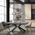 Table extensible jusqu'à 240 cm en céramique finition marbre - chlore Viadurini