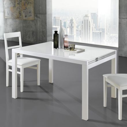 Table Extensible à 240 cm en Bois Laqué Design Made in Italy - Jacobs Viadurini