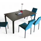 Table extensible 240 cm en métal et plateau en vitrocéramique - Lumera Viadurini