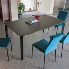 Table extensible 240 cm en métal et plateau en vitrocéramique - Lumera Viadurini