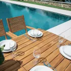 Table extensible jusqu'à 240 cm pour le jardin en bois d'acacia - Sereno Viadurini