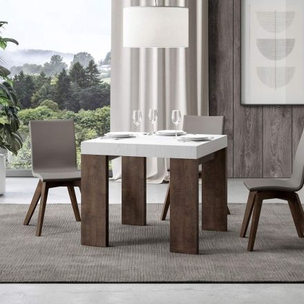 Table extensible jusqu'à 246 cm en différentes finitions Made in Italy - Arbre Viadurini