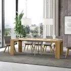 Table extensible jusqu'à 246 cm en microparticules de bois Made in Italy - Arbre Viadurini