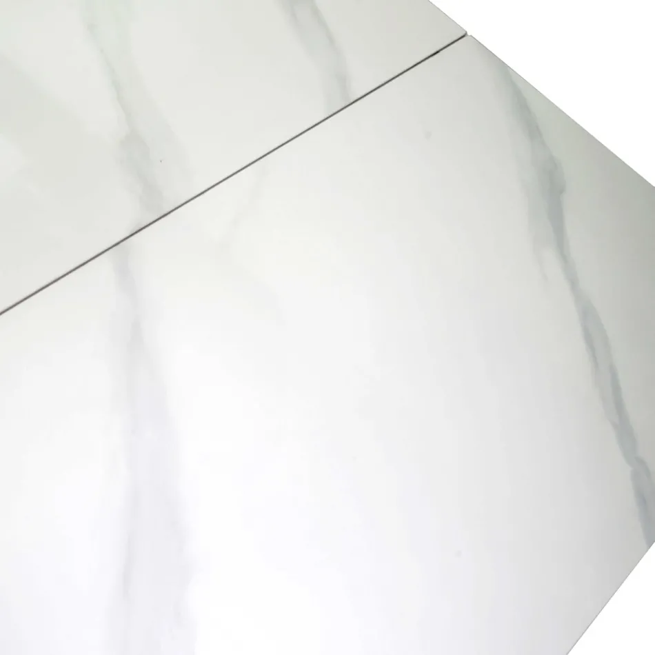 Table à rallonge 260 cm en métal et pierre de synthèse - Underwater Viadurini