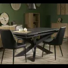 Table à rallonge 260 cm en métal et pierre de synthèse - Underwater Viadurini