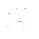 Table extensible jusqu'à 265 cm en bois de noyer Canaletto Made in Italy - Orchidea Viadurini