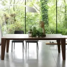Table extensible jusqu'à 265 cm en bois de noyer Canaletto Made in Italy - Orchidea Viadurini