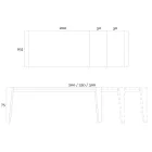 Table extensible jusqu'à 265 cm en bois de noyer Canaletto Made in Italy - Orchidea Viadurini