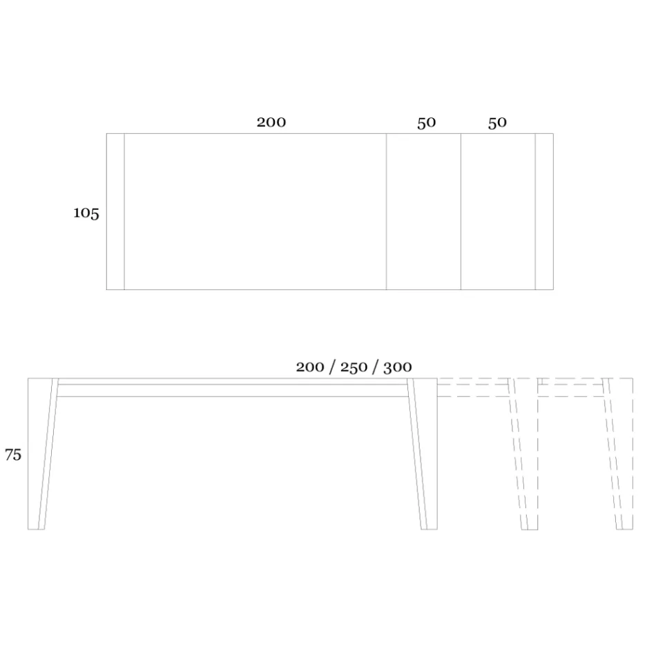 Table extensible jusqu'à 265 cm en bois de noyer Canaletto Made in Italy - Orchidea Viadurini