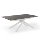 Table extensible jusqu'à 270 cm avec plateau HPL et piètement aluminium - Recherche Viadurini