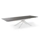 Table extensible jusqu'à 270 cm avec plateau HPL et piètement aluminium - Recherche Viadurini