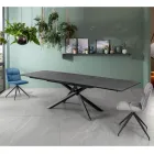 Table extensible jusqu'à 270 cm avec plateau HPL et piètement aluminium - Recherche Viadurini