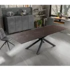 Table extensible jusqu'à 270 cm avec plateau HPL et piètement aluminium - Recherche Viadurini