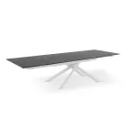 Table extensible jusqu'à 270 cm avec plateau HPL et piètement aluminium - Recherche Viadurini