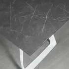 Table extensible jusqu'à 270 cm avec plateau HPL et piètement aluminium - Villongo Viadurini