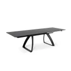 Table extensible jusqu'à 270 cm avec plateau HPL et piètement aluminium - Villongo Viadurini