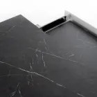 Table extensible jusqu'à 270 cm avec plateau HPL et piètement aluminium - Villongo Viadurini