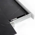 Table extensible jusqu'à 270 cm avec plateau HPL et piètement aluminium - Villongo Viadurini