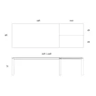 Table extensible jusqu'à 298 cm en céramique et métal Made in Italy - Tulip Viadurini