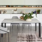 Table extensible jusqu'à 298 cm en céramique et métal Made in Italy - Tulip Viadurini