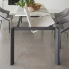 Table extensible jusqu'à 298 cm en céramique et métal Made in Italy - Tulip Viadurini