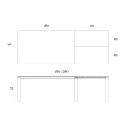 Table extensible jusqu'à 298 cm en céramique et métal fabriquée en Italie - Tulipe Viadurini
