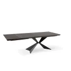 Table Extensible jusqu'à 300 cm avec Base en Métal et Plateau en Chêne - Marine Viadurini