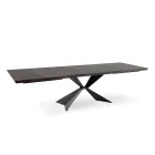 Table Extensible jusqu'à 300 cm avec Base en Métal et Plateau en Chêne - Marine Viadurini