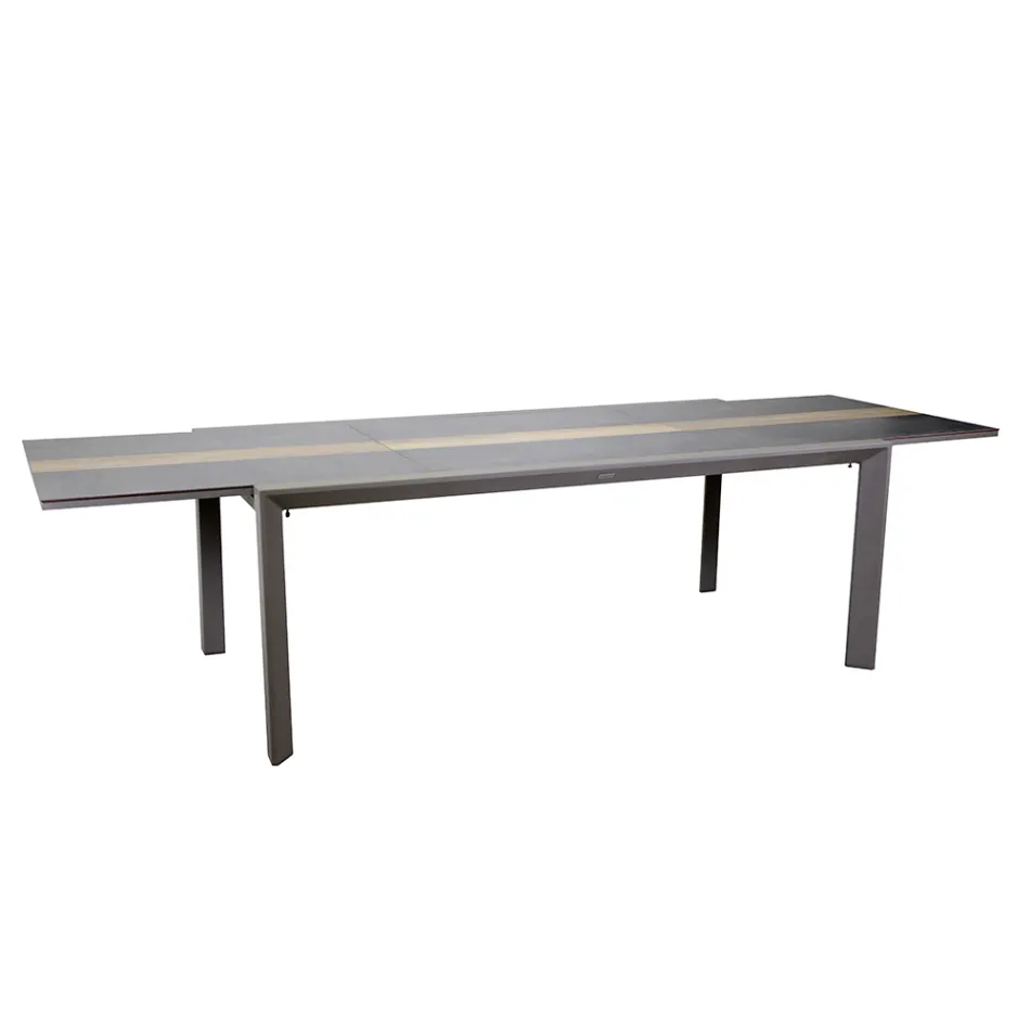Table à rallonge 300 cm en aluminium avec plateau en stratifié - Righello Viadurini