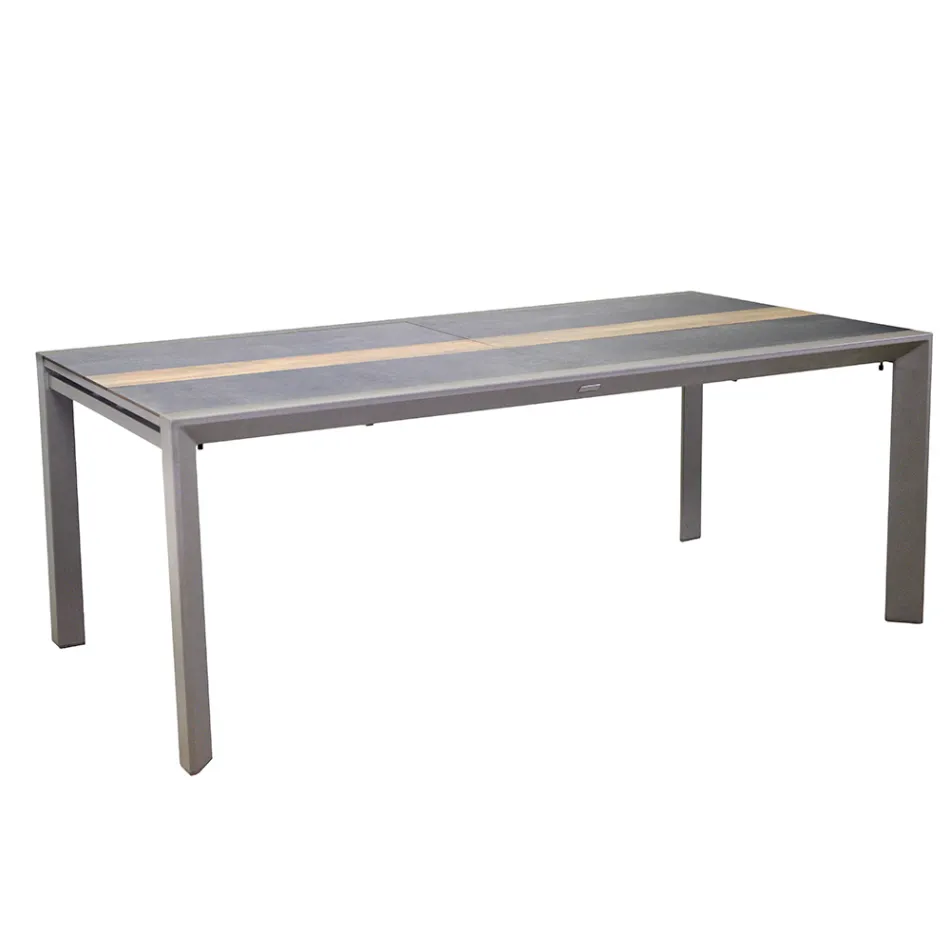 Table à rallonge 300 cm en aluminium avec plateau en stratifié - Righello Viadurini