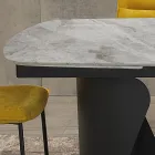 Table extensible 300 cm en métal et plateau en pierre frittée - Taviria Viadurini