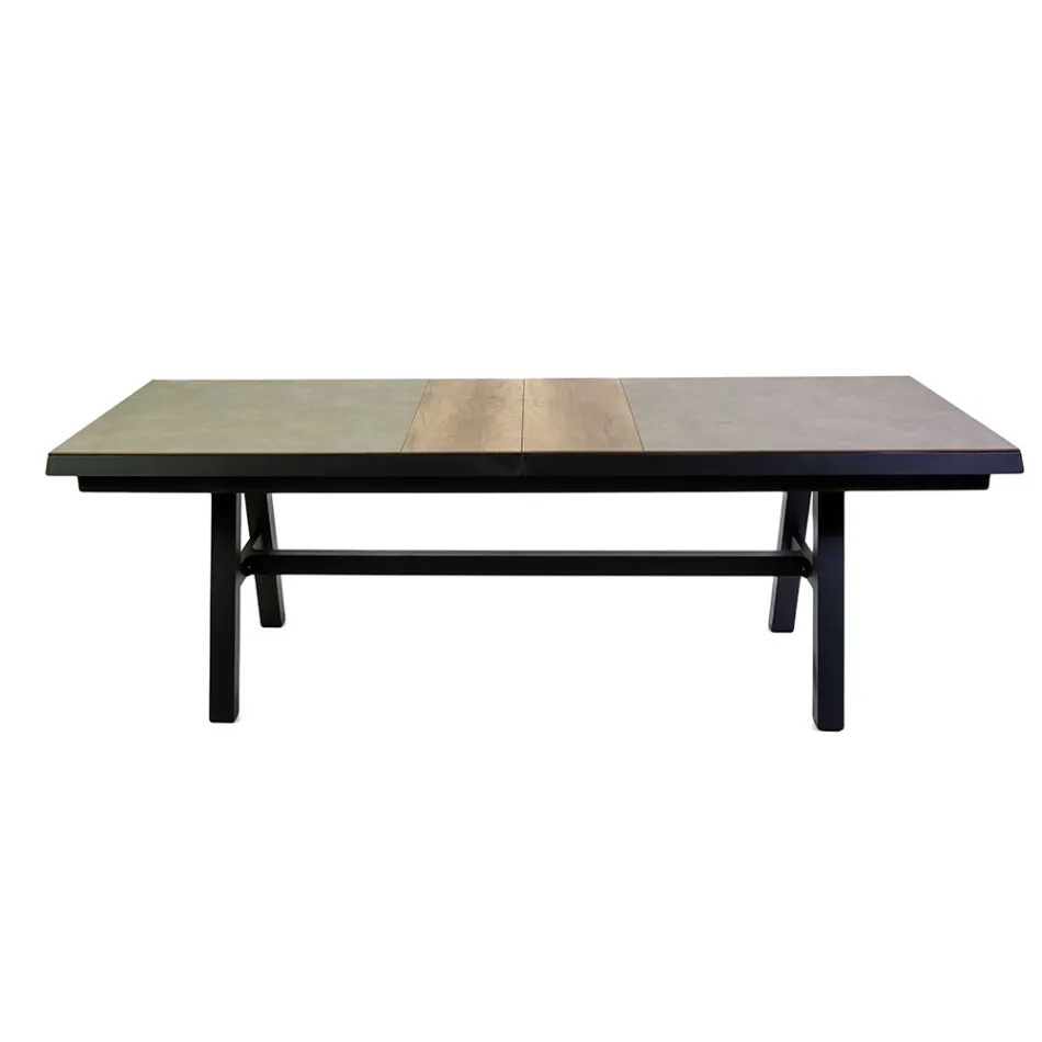 Table à rallonge 303 cm en aluminium avec plateau HPL - Righello Viadurini