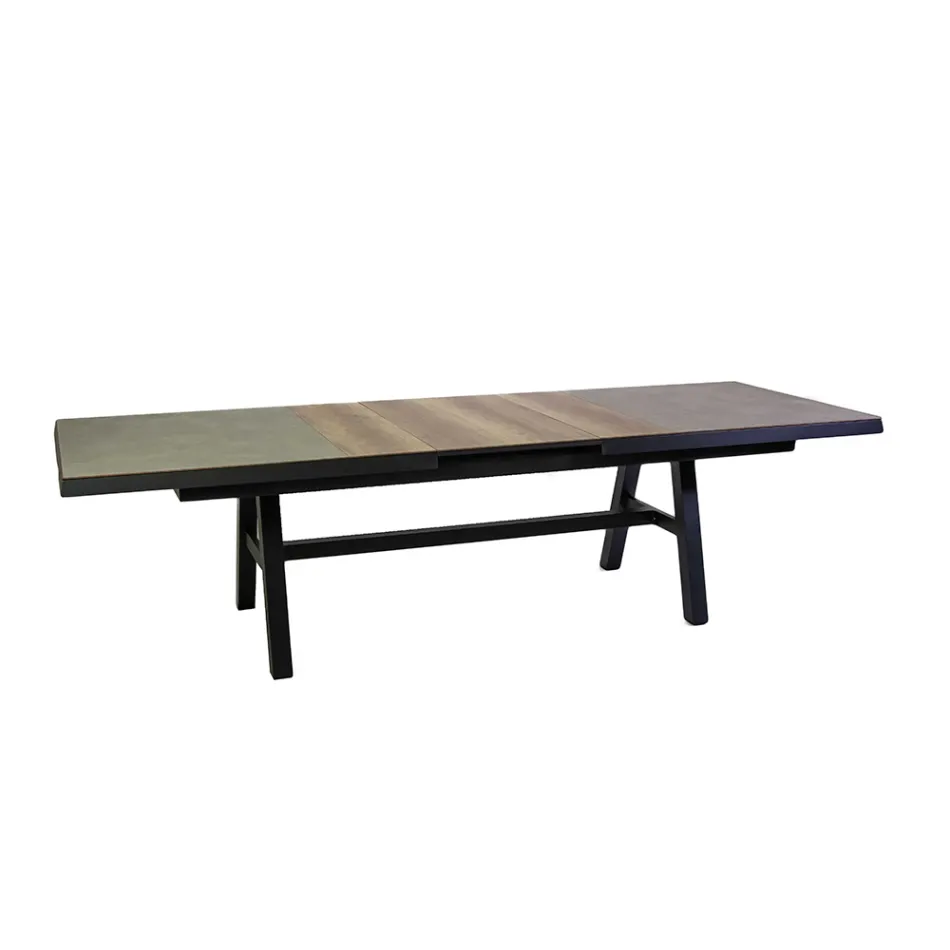 Table à rallonge 303 cm en aluminium avec plateau HPL - Righello Viadurini