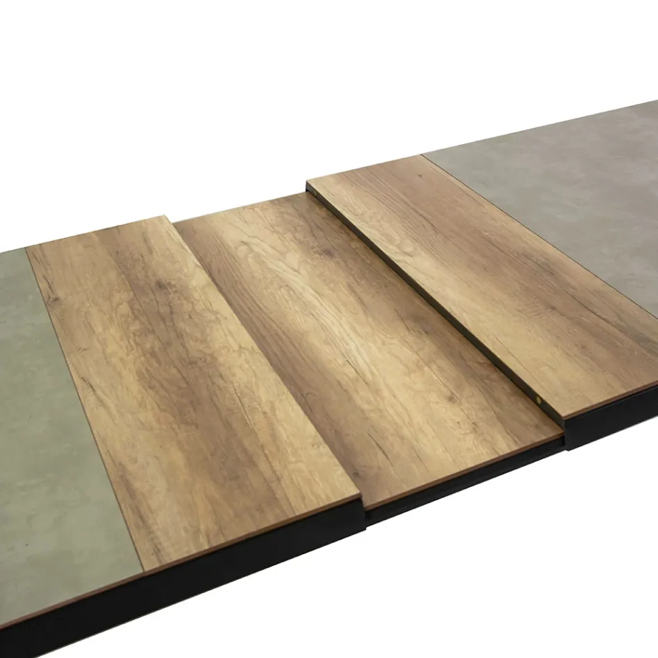 Table à rallonge 303 cm en aluminium avec plateau HPL - Righello Viadurini