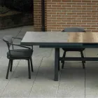 Table à rallonge 303 cm en aluminium avec plateau HPL - Righello Viadurini