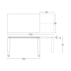 Table extensible 310 cm avec plateau en stratifié et base en métal - Spilla Viadurini