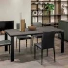 Table extensible 310 cm avec plateau en stratifié et base en métal - Spilla Viadurini
