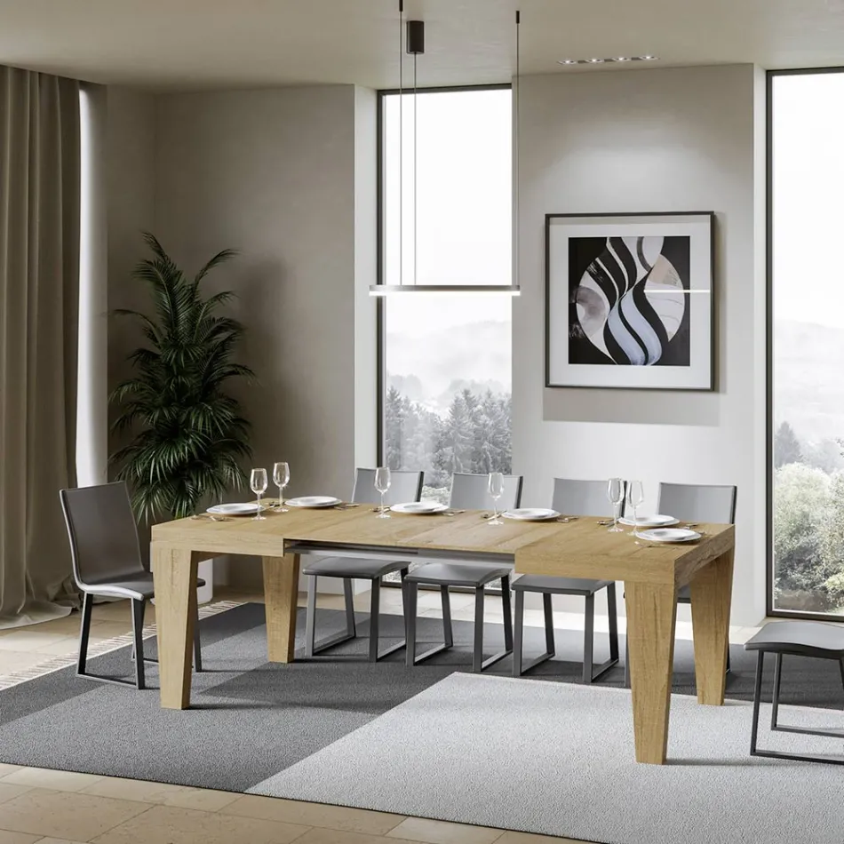 Table extensible jusqu'à 440 cm Disponible en différentes finitions - Montagne Viadurini