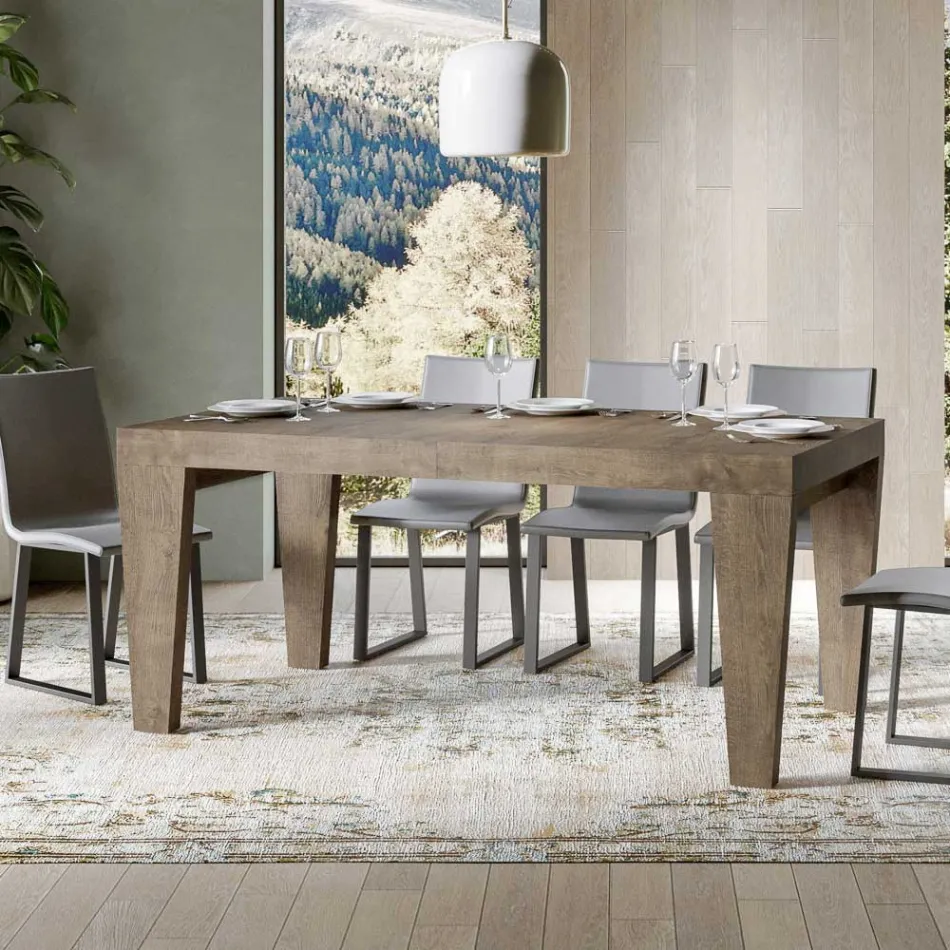 Table extensible jusqu'à 440 cm Disponible en différentes finitions - Montagne Viadurini