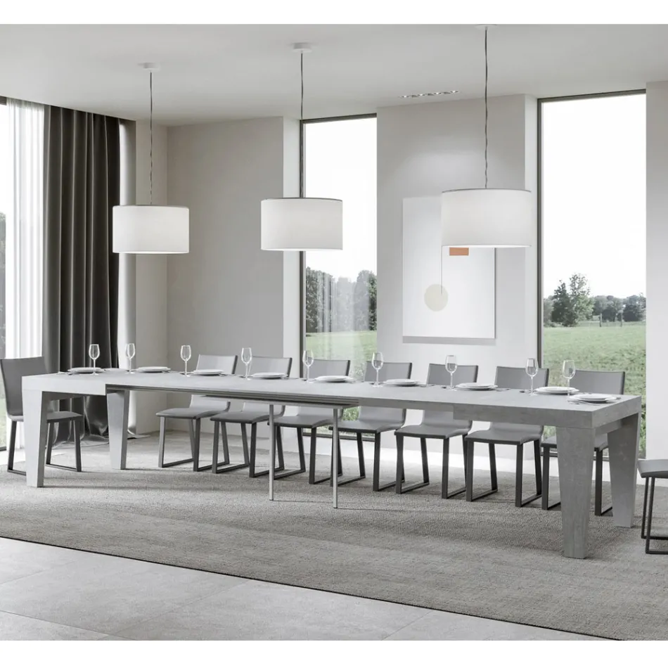 Table extensible jusqu'à 440 cm Disponible en différentes finitions - Montagne Viadurini