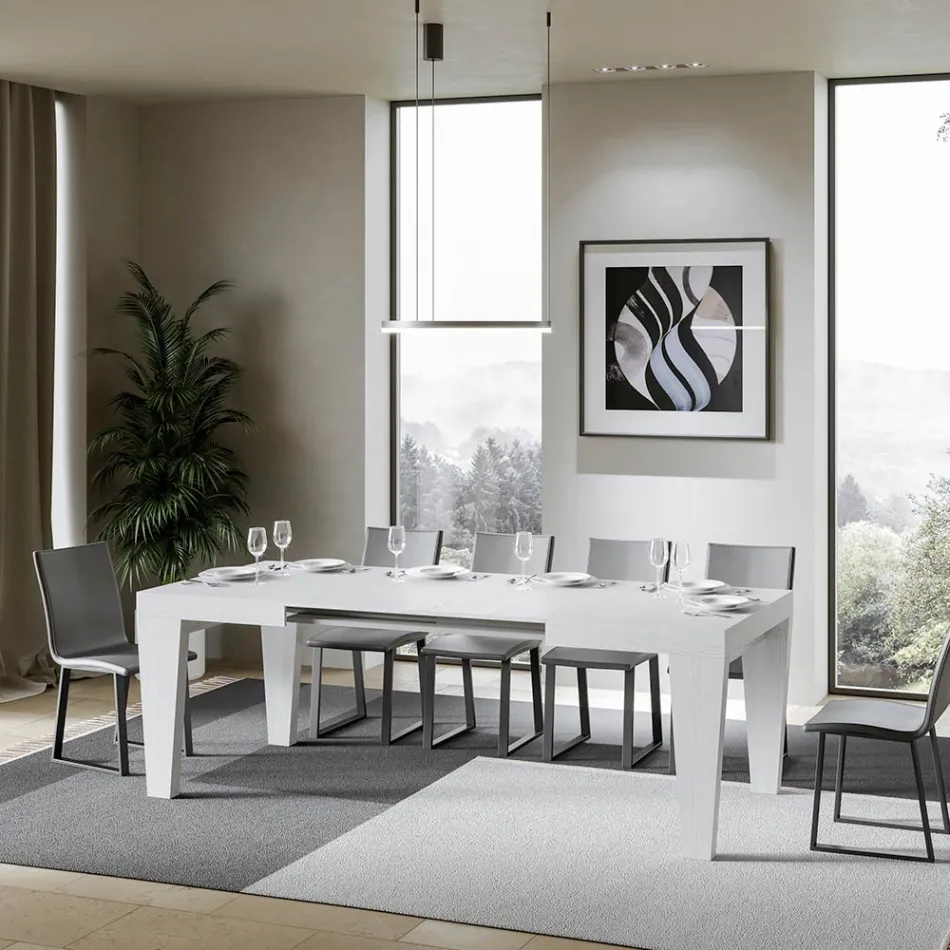 Table extensible jusqu'à 440 cm Disponible en différentes finitions - Montagne Viadurini