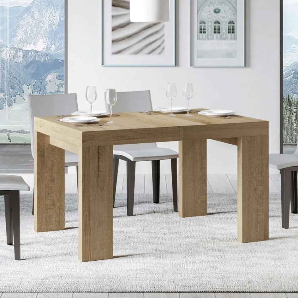 Table extensible jusqu'à 440 cm en microparticules de bois Made in Italy - Arbre Viadurini