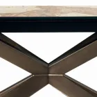 Table extensible en forme de tonneau avec rallonges intégrées fabriquée en Italie - Grotta Viadurini