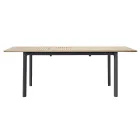 Table Butterfly Extensible jusqu'à 210 cm en Aluminium et Plateau en Teck - Incanto Viadurini